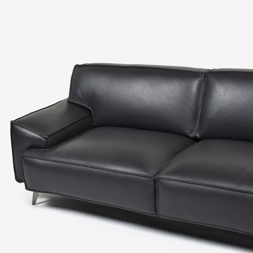 カウチソファ2点セット 向って右カウチ 「L/S 78（エルエス78）」幅275cm 革#J/S-180E スレートグレー色【セール対象品のため24%OFF】【お手入れキットの特典付き】