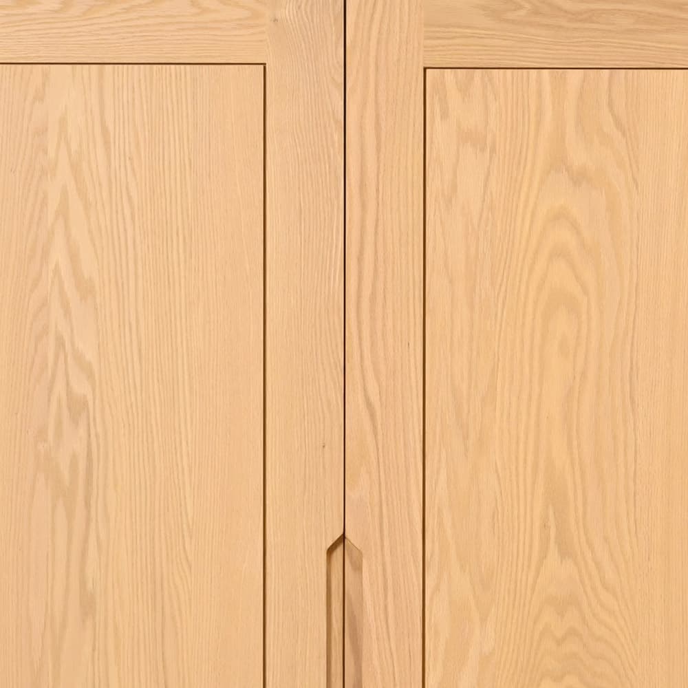 ワードローブ「シナモン 1050」幅104.8cm レッドオーク材 ホワイトオーク色