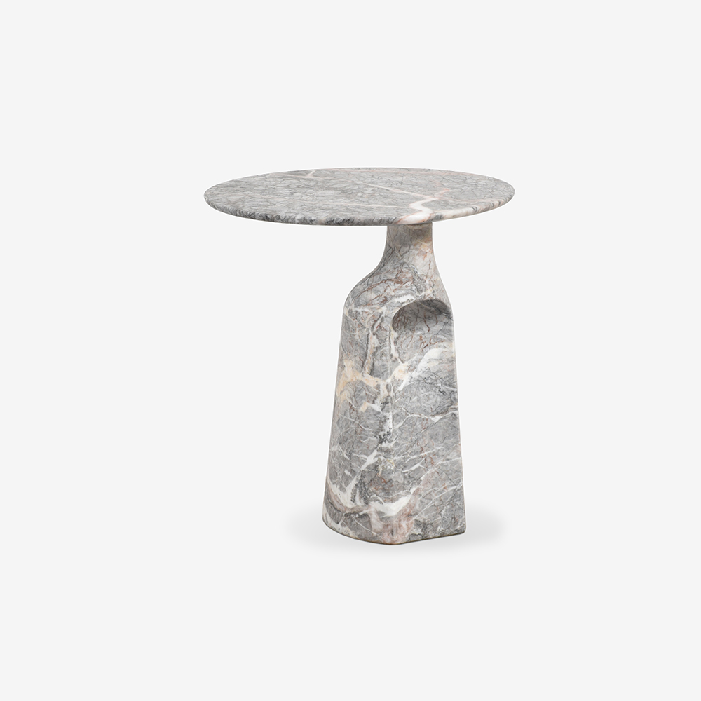 PoltronaFrau（ポルトローナ・フラウ）サイドテーブル「Ilary イラリー 52」丸52cm 大理石フィオールディペスコ