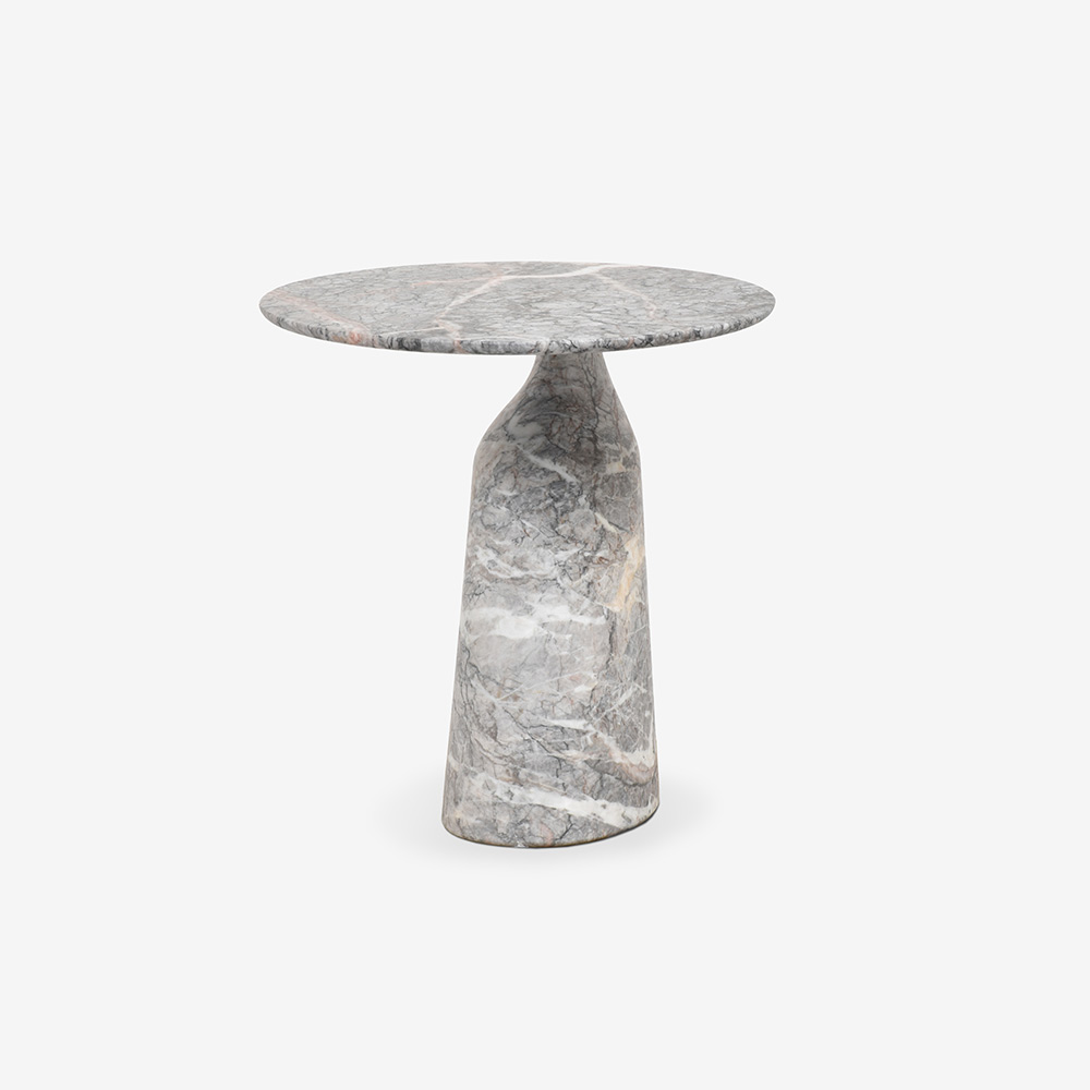 PoltronaFrau（ポルトローナ・フラウ）サイドテーブル「Ilary イラリー 52」丸52cm 大理石フィオールディペスコ