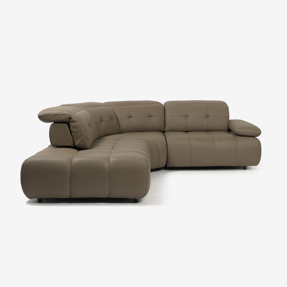 CORIUM（コリウム）コーナーカウチソファ3点セット 向って左カウチ「ヴァロ model.COR-A6351」革#CO-JRY513E パインバーク色【お手入れキットの特典付き】