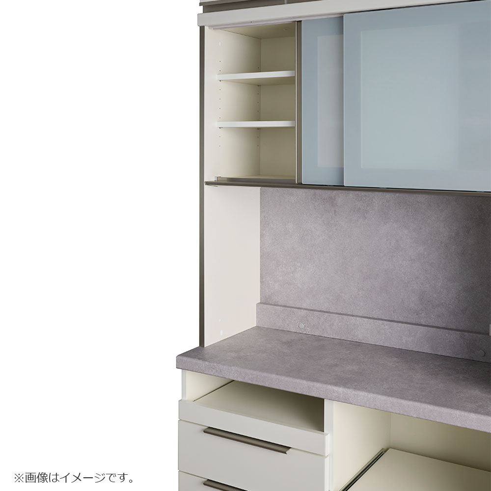 Pamouna（パモウナ）オープンボード「IDA-S1402R」幅140cm 奥行44.5cm 高さ197.5cm ハイカウンター 家電収納下オープンタイプ 全3色