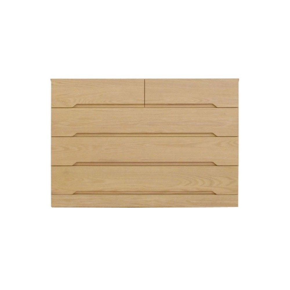 ローチェスト「シナモン 1050 4段」幅104.4cm 高さ72.5cm レッドオーク材 ホワイトオーク色