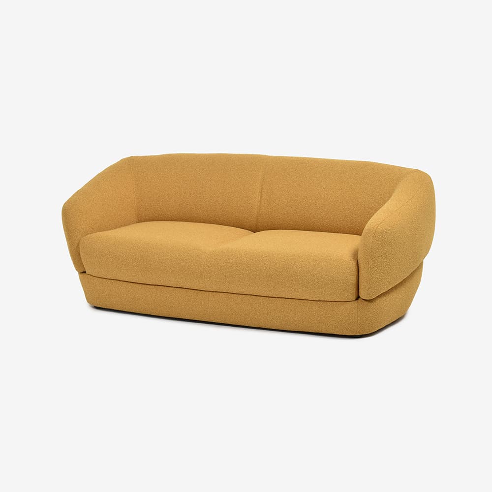 FaBBRica（ファブリカ）ソファ 2.5人掛け「FA-0695 メンフィス」幅184cm 布#FA-2 FAB-VIS-260 イエロー色【お手入れキットの特典付き】