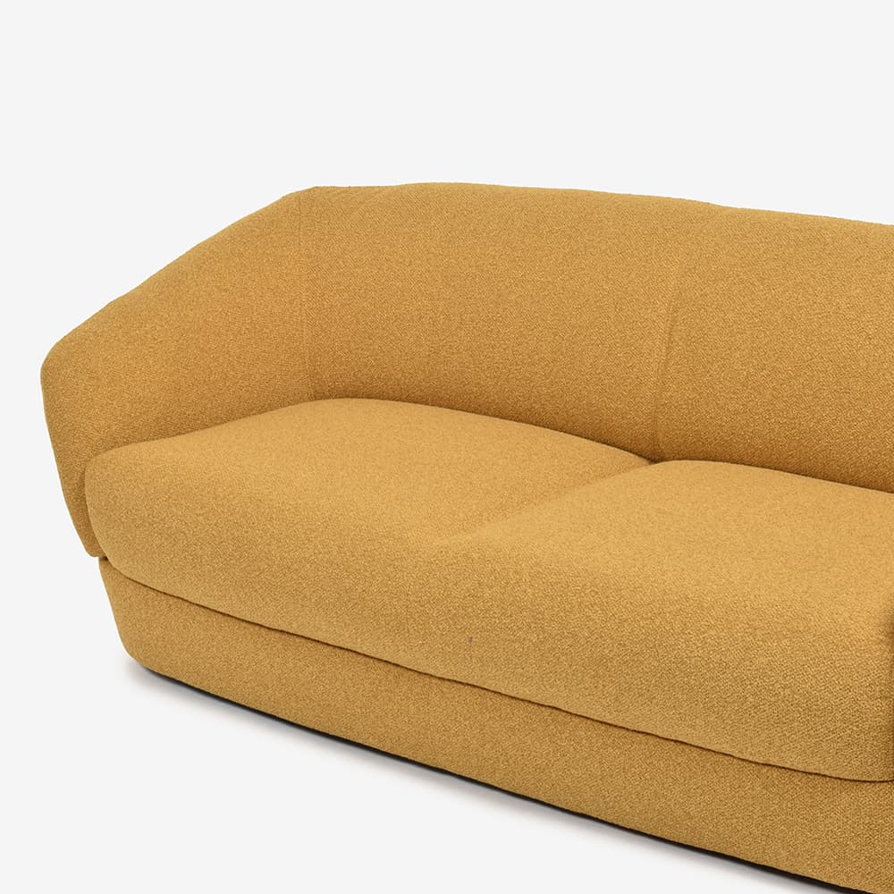 FaBBRica（ファブリカ）ソファ 2.5人掛け「FA-0695 メンフィス」幅184cm 布#FA-2 FAB-VIS-260 イエロー色【お手入れキットの特典付き】