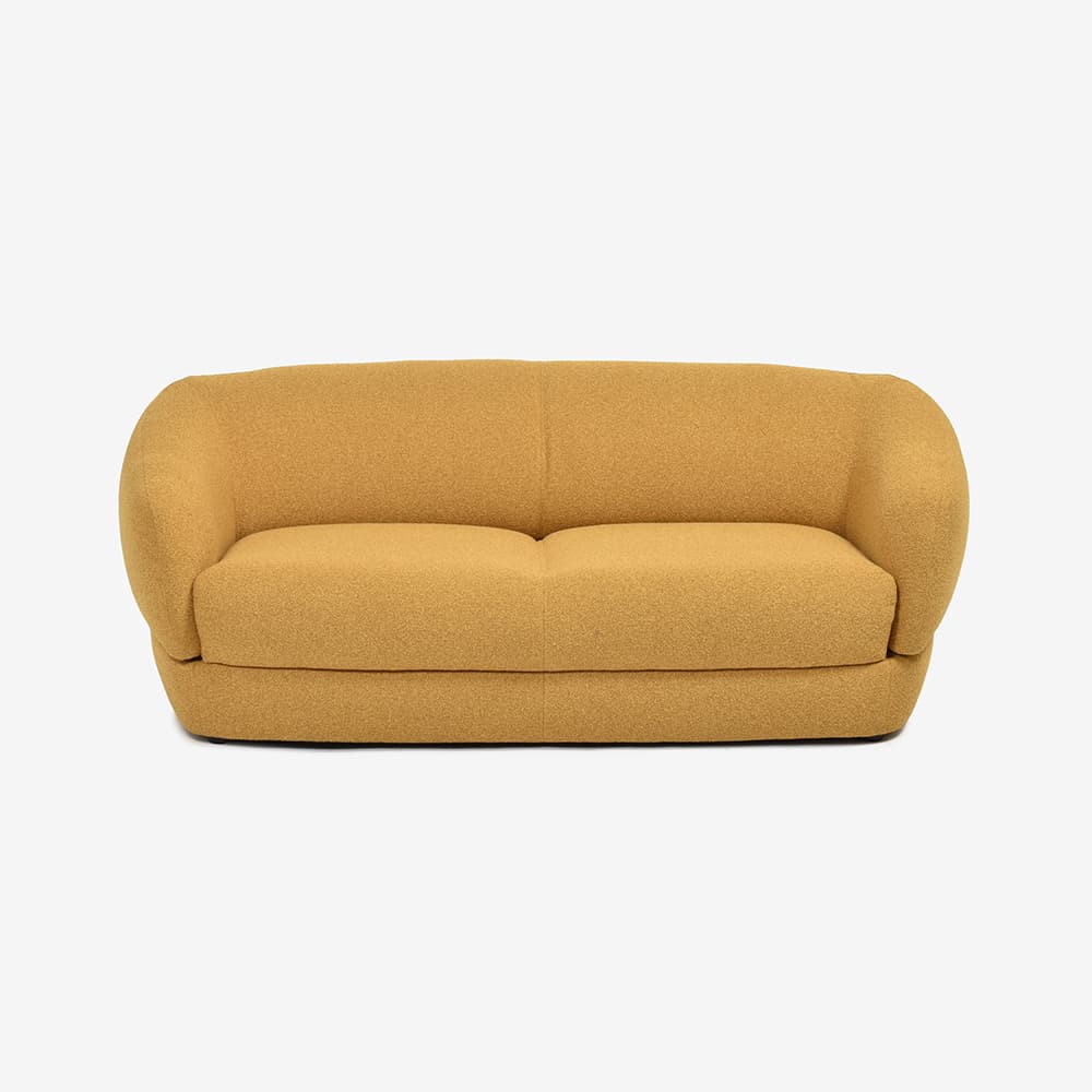 FaBBRica（ファブリカ）ソファ 2.5人掛け「FA-0695 メンフィス」幅184cm 布#FA-2 FAB-VIS-260 イエロー色【お手入れキットの特典付き】