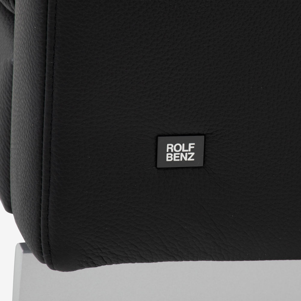 ROLF BENZ（ロルフベンツ）ラブソファ「VIDA」革 ブラック色【お手入れキットの特典付き】
