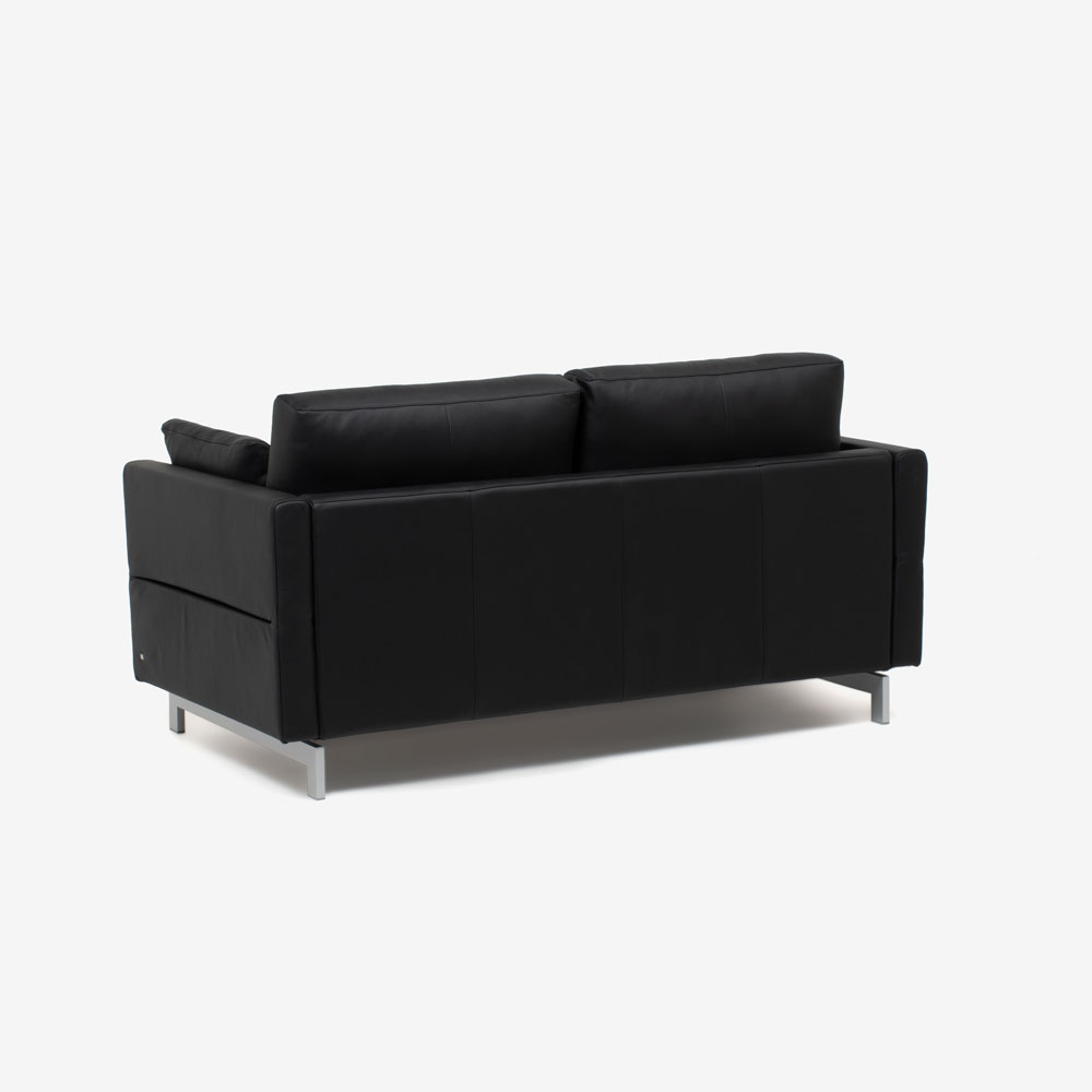 ROLF BENZ（ロルフベンツ）ラブソファ「VIDA」革 ブラック色【お手入れキットの特典付き】