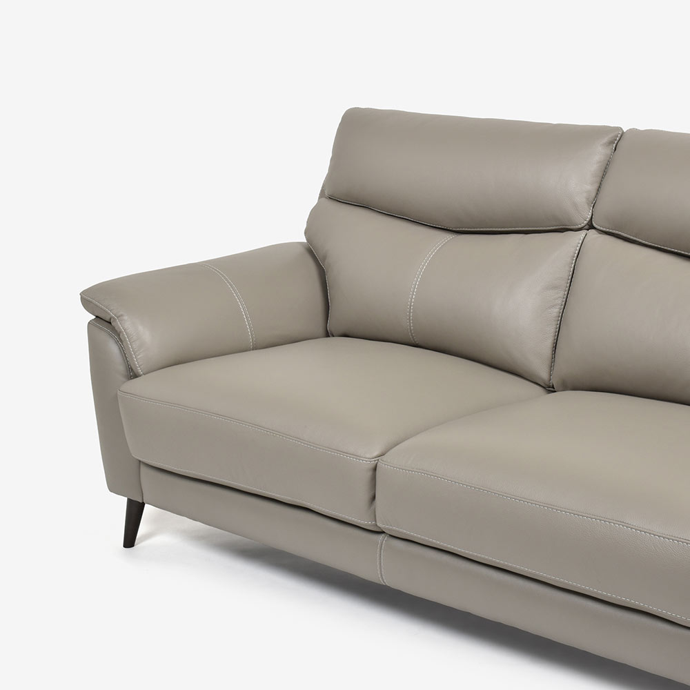 ソファ 2.5人掛け「ワルツ」幅194cm 半革#J-722A/PU トープ色【お手入れキットの特典付き】