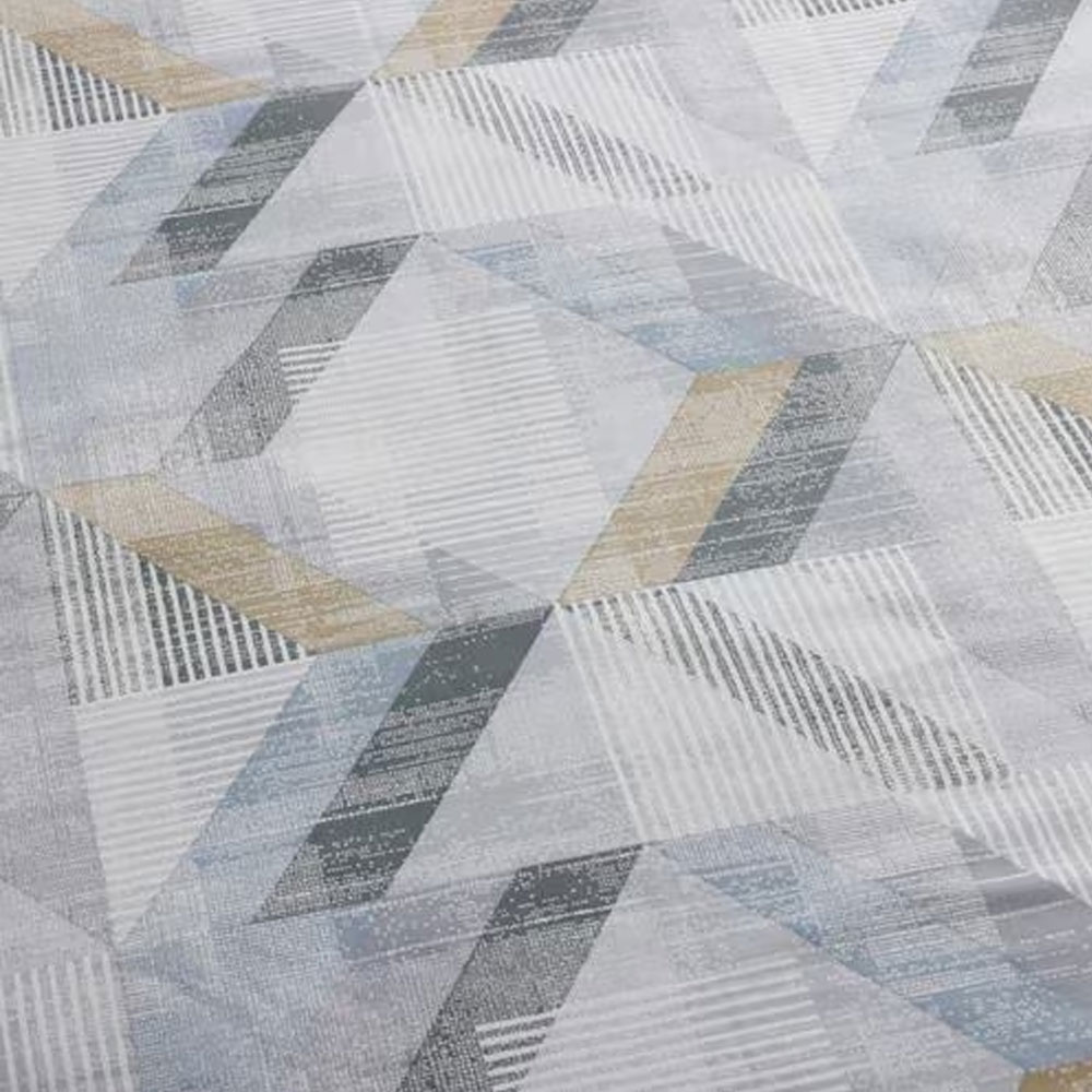 掛け布団カバー「ジオスタイル」ブルー色 全2サイズ