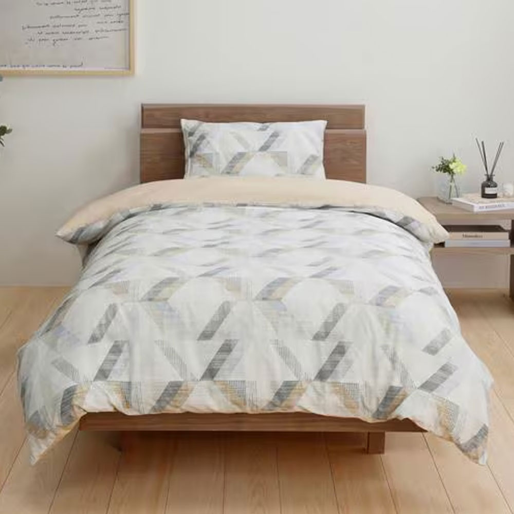 掛け布団カバー「ジオスタイル」グレー色 全2サイズ