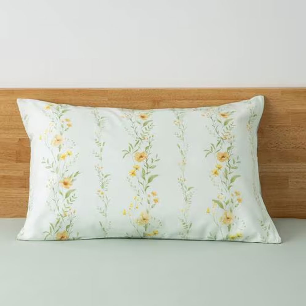 まくらカバー「ガーデンフラワー」イエロー色