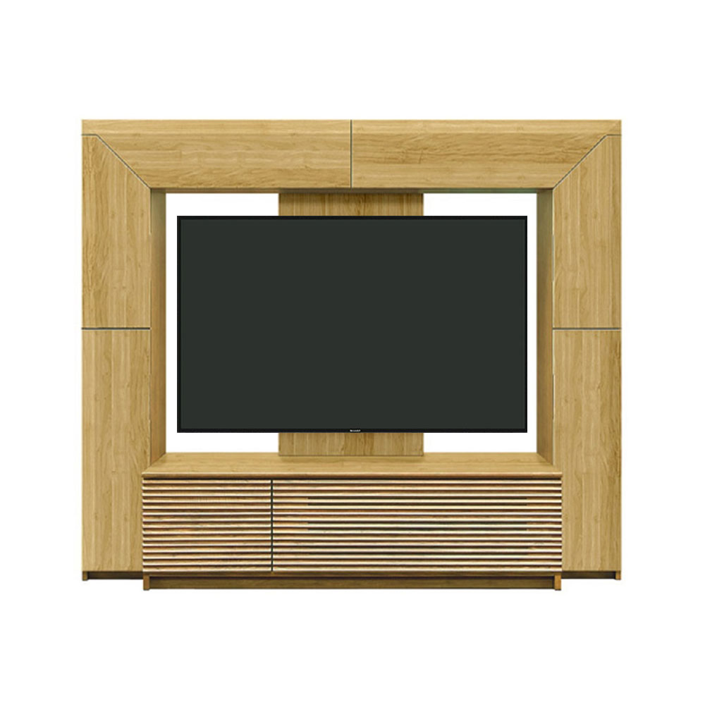 テレビボード「アクロス」ハイタイプ 幅200cm オーク材ホワイトオーク色