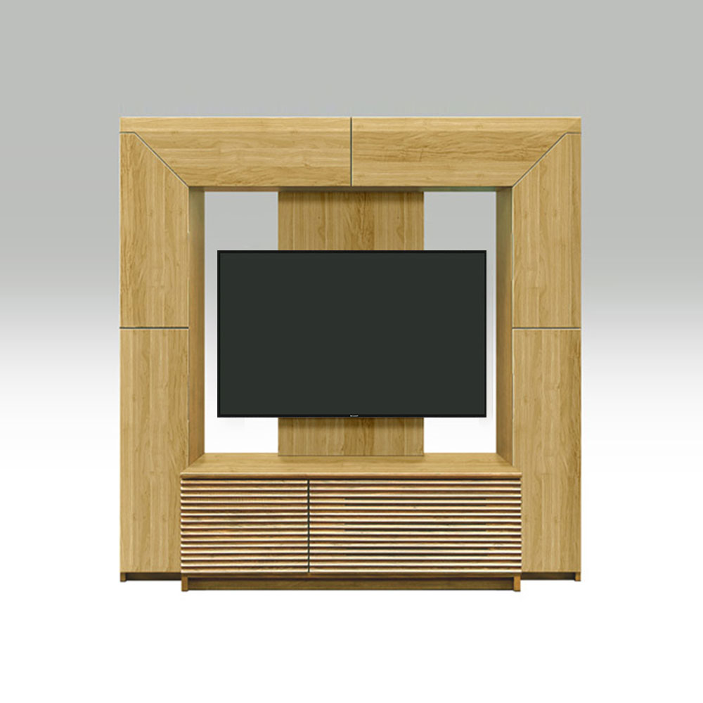 テレビボード「アクロス」ハイタイプ 幅170cm オーク材 ホワイトオーク色