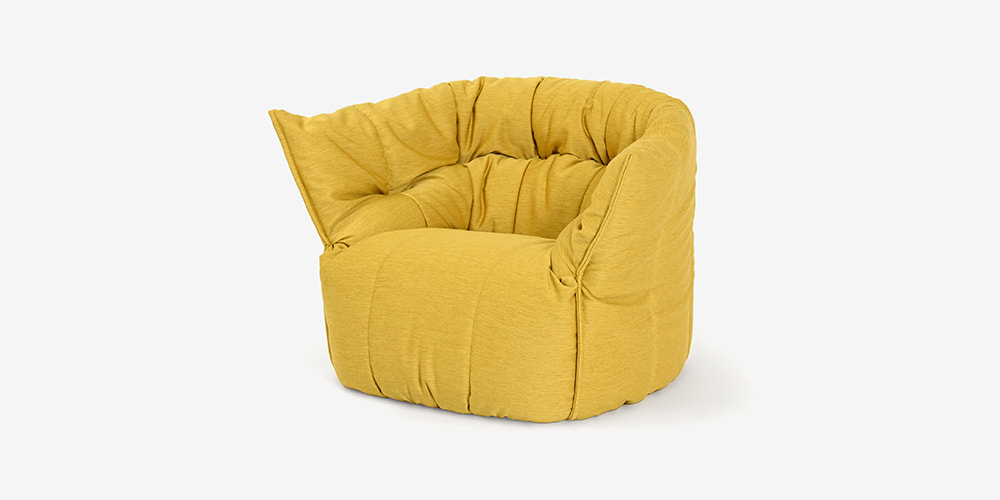 アームチェア「ロゼブリガンタン」1人掛け 幅95cm 布＃RH530の斜め