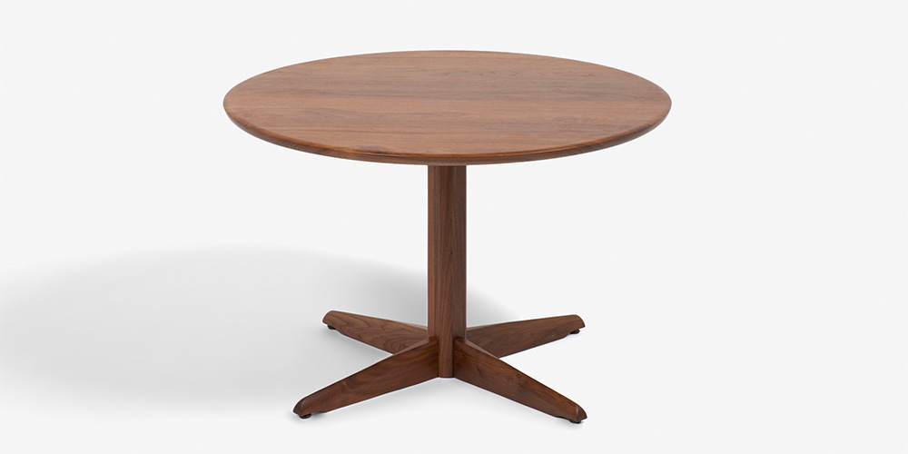 ダイニングテーブル「フォルム」円形 ウォールナット材 