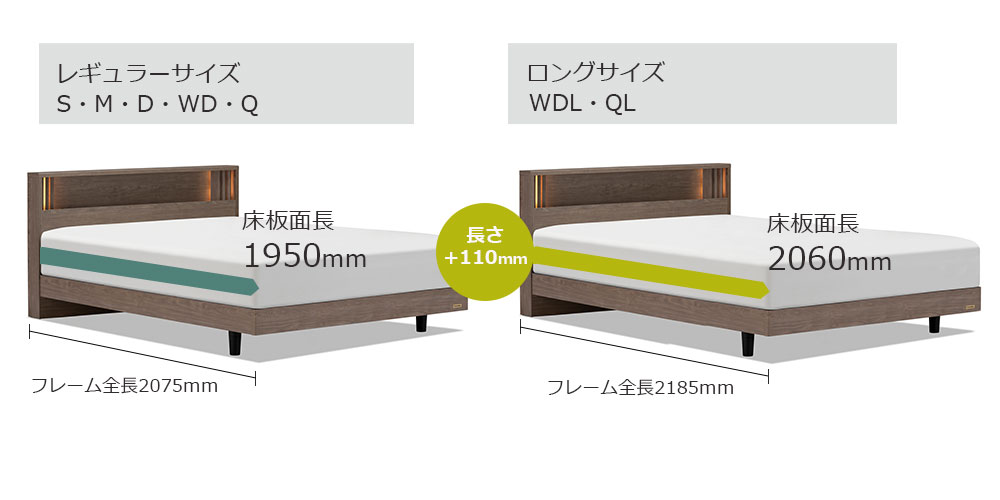 選べるロングサイズ(WDL・QL)