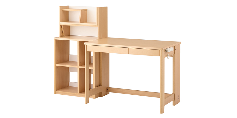 デスクセット「MDF-151 MO」ミルキーオーク色