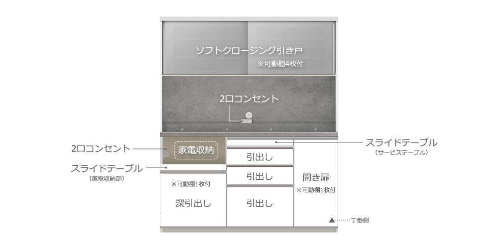 HM オープンボード 幅160cmのパーツ