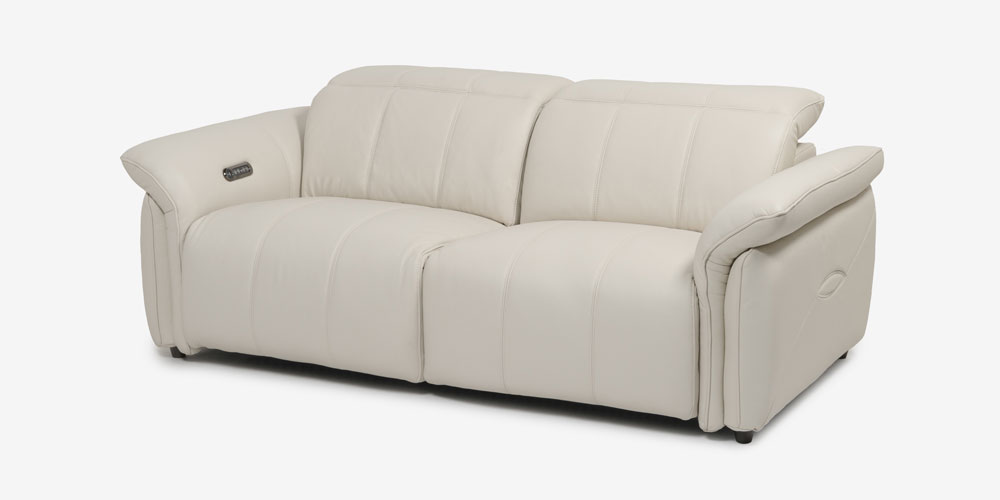 【メイン画像】電動リクライニングソファ2点セット「L/S Motion 74（エルエスモーション74）」幅202cm 革#H/S-521E フロスト色