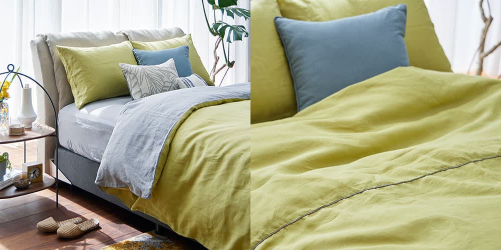 「THE LINEN」ラミーシリーズのベッドメイクイメージ
