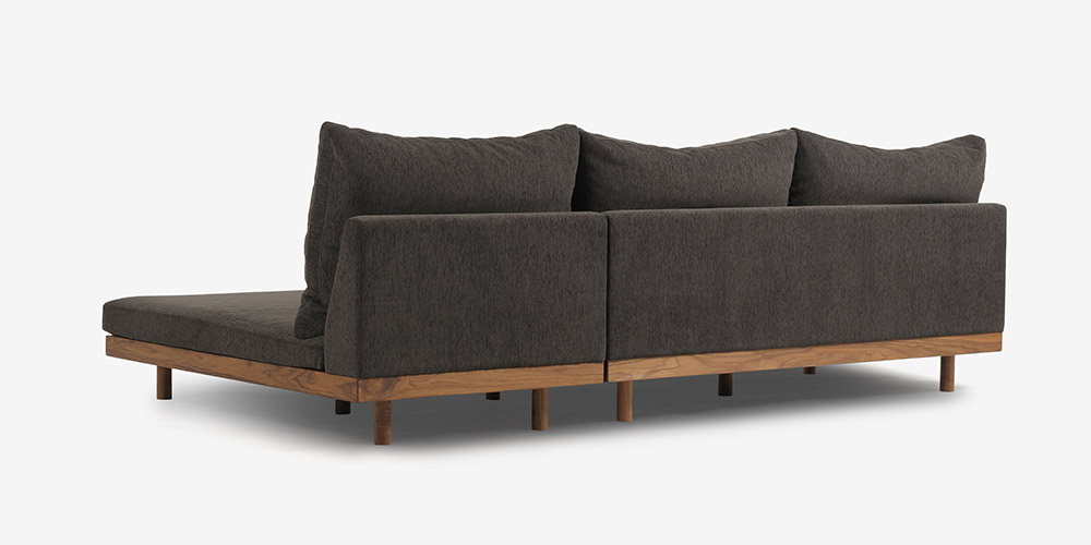 カウチソファ2点セット「DANISH GRANDE SOFA デニッシュグランデソファ」の背面デザイン