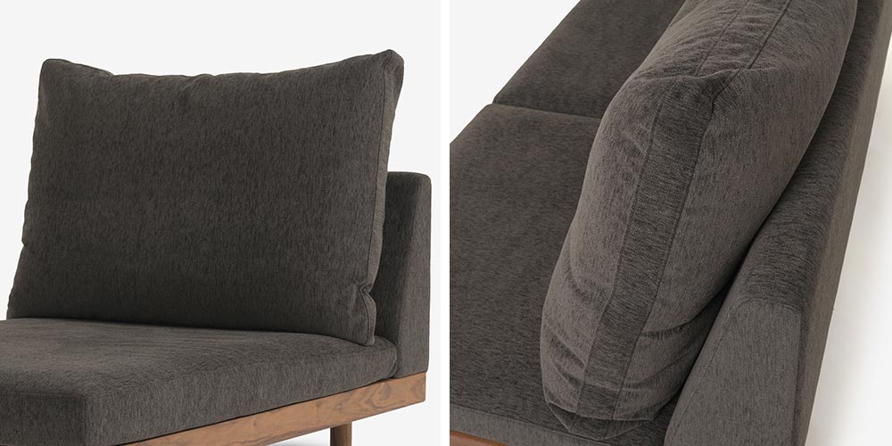 「DANISH GRANDE SOFA デニッシュグランデソファ」の身体を包むような座クッションイメージ
