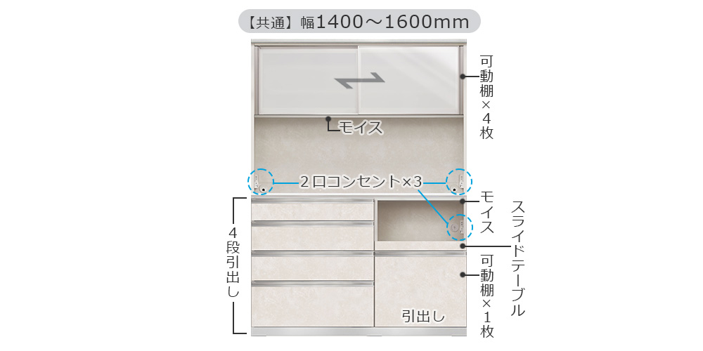 「Unjour-アンジュール-」幅1400～1600mm