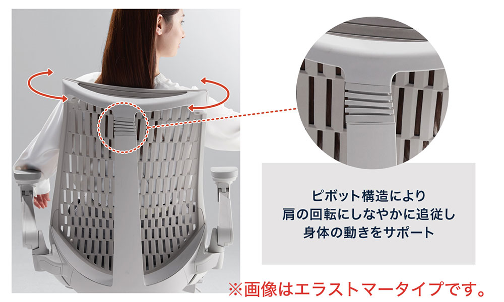 しなやかに追従するフレキシブルバックレスト