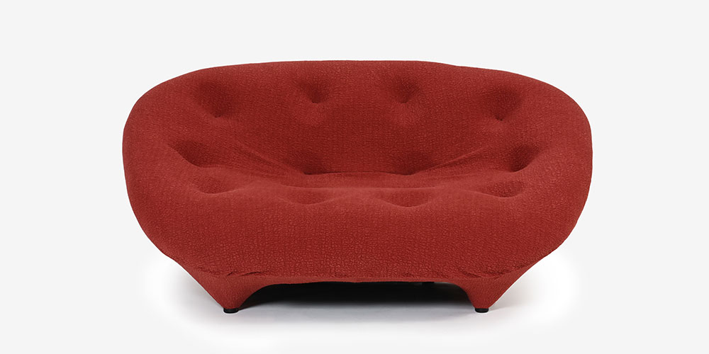 ラブソファ「ロゼプルム」プチ2人掛け 幅170cm 布＃RG480の正面