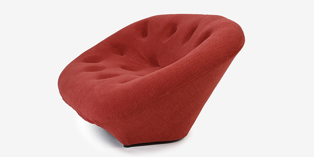 ラブソファ「ロゼプルム」プチ2人掛け 幅170cm 布＃RG480のサイド