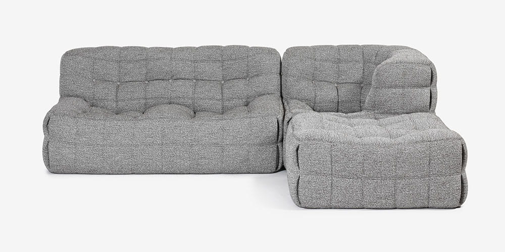 「ロゼカシマ2」2人掛け、コーナー、パフLの組み合わせ正面