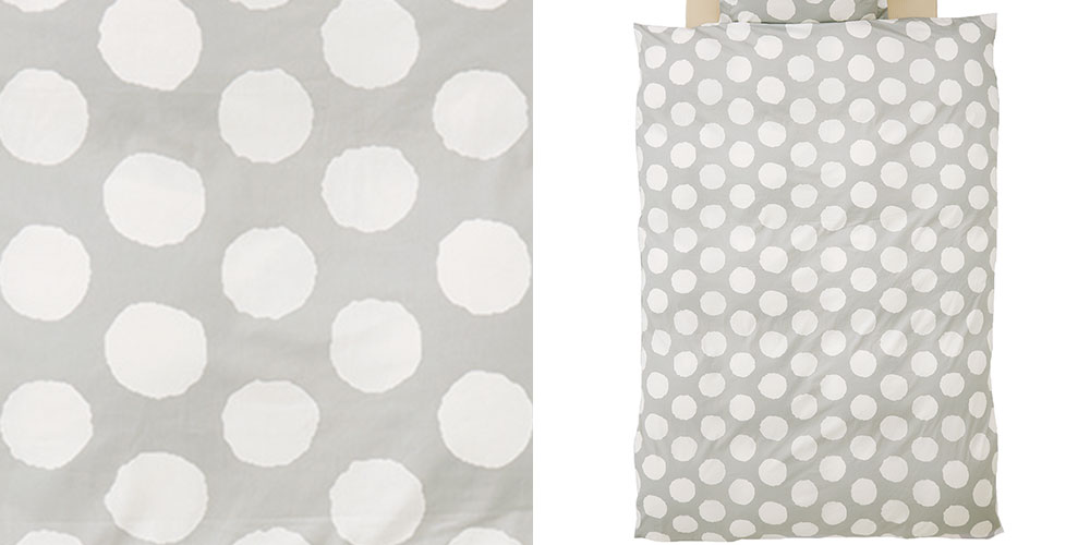 掛け布団カバー「URBANE CASA ドット」グレー