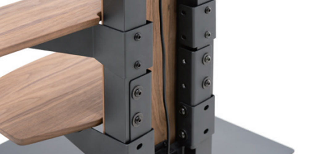 背面のオプション棚板取付け金具