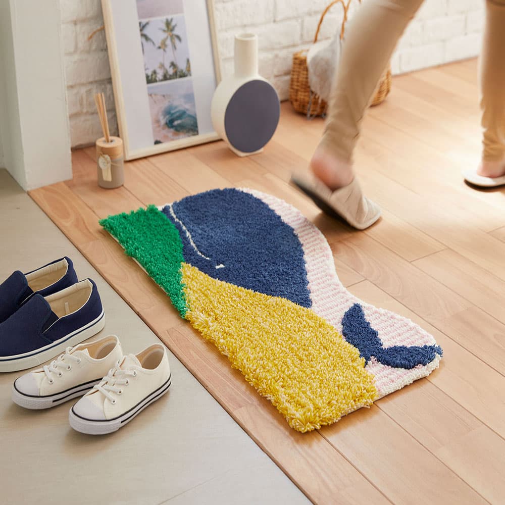 マット「クジラボヤージュ」玄関マットイメージ