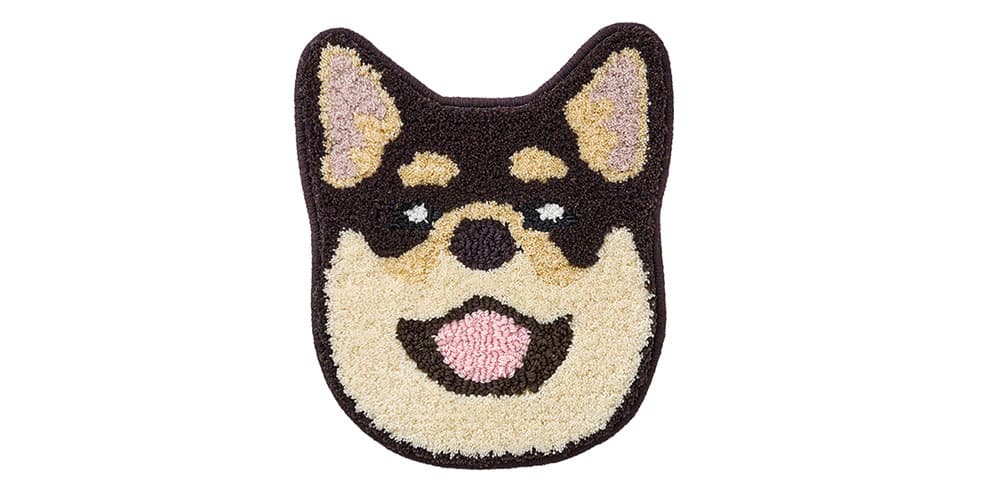 チェアパッド イヌカオ「＃75BKシバイヌ」