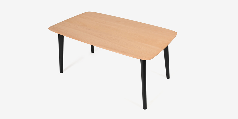 ダイニングテーブル 「トリート ODT83F」ブナ材 天板 NM色/脚 BP色の上から見た画像