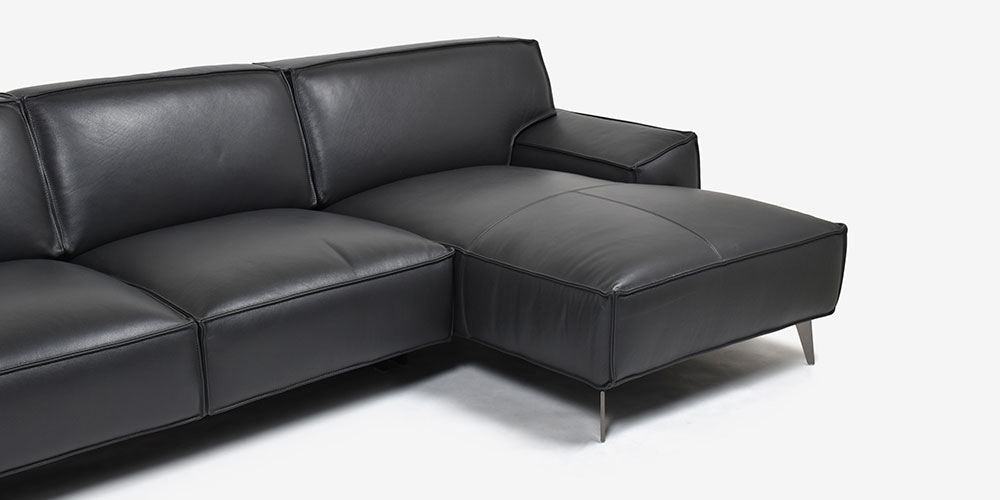 L/S78 カウチソファ（向って右カウチ） スレートグレー色 本革張り