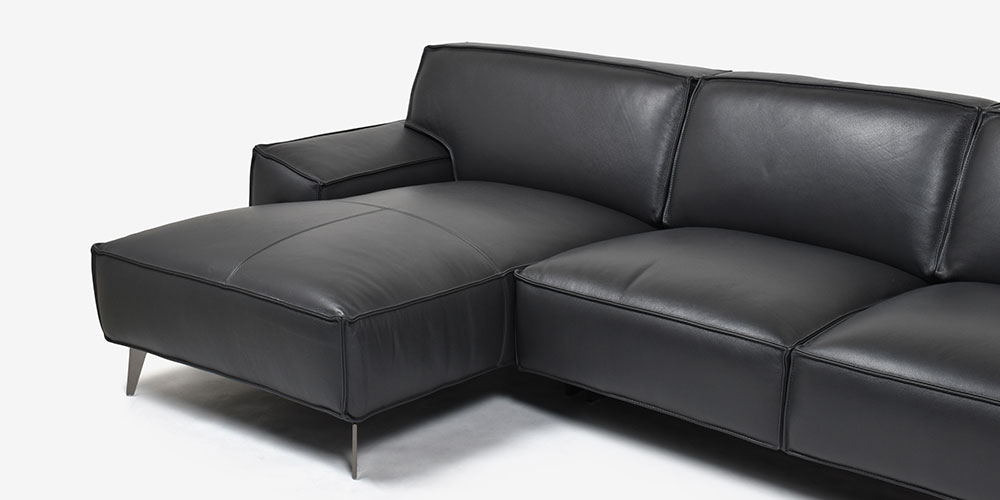 L/S78 カウチソファ（向って左カウチ） スレートグレー色 本革張り