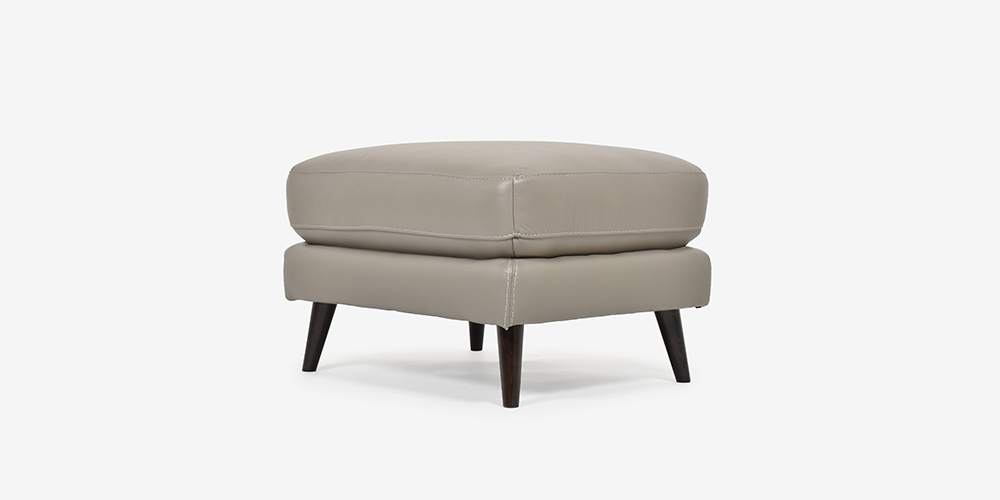 オットマン「ワルツ」幅70cm 半革#J-772A トープ色 木脚のアップ画像