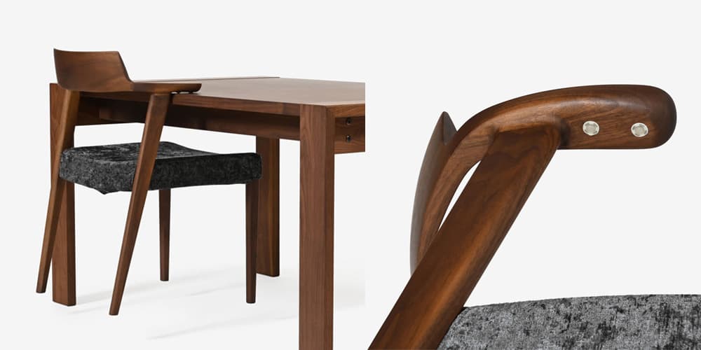 デザインと機能性を両立させたハーフアームのダイニングチェア「シャルダン」