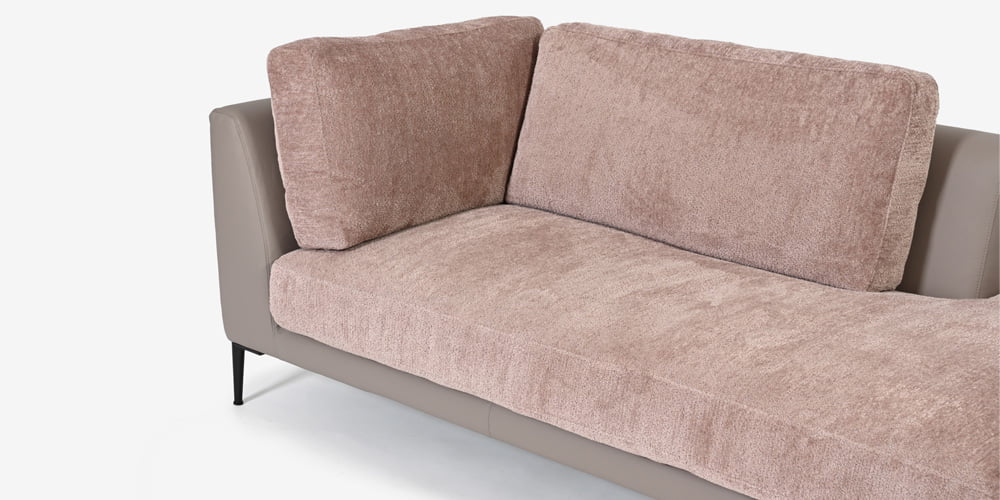 コーナーカウチソファ「メダ」座面シート寄りカット