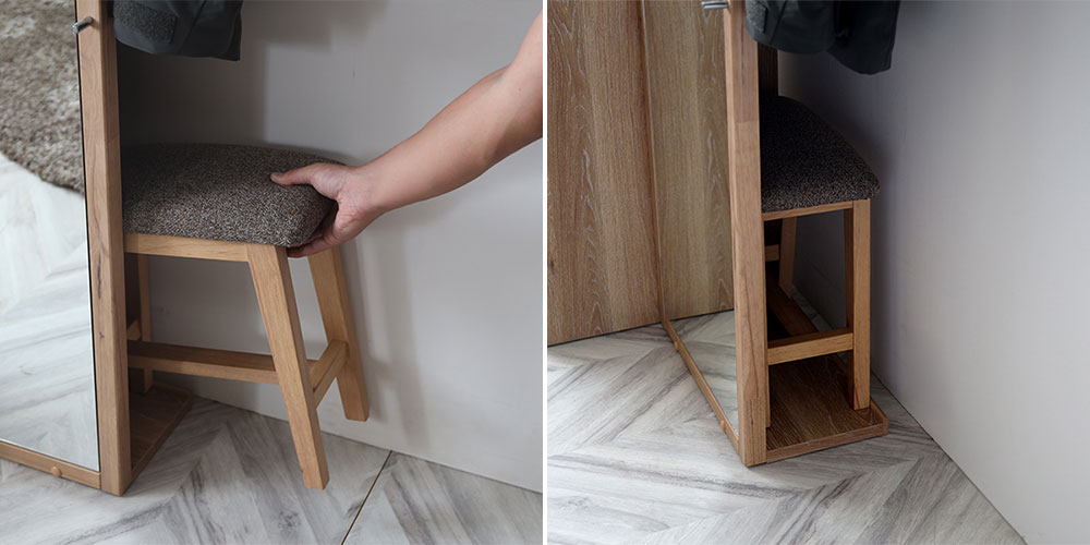 姿見ドレッサー「クラーク」用スツール