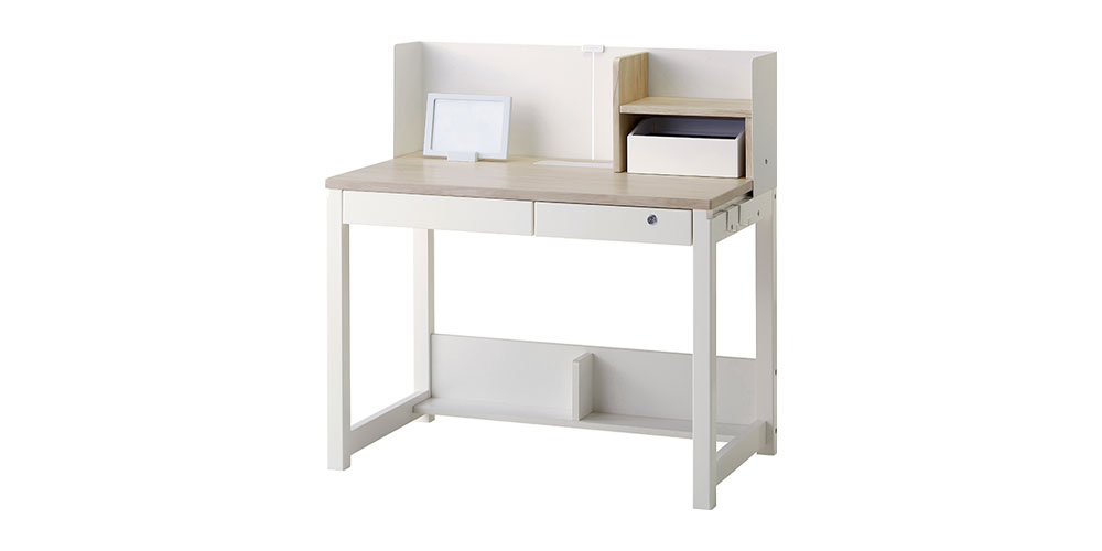 ザ・デスク KSD-26CW アンティークホワイト木目