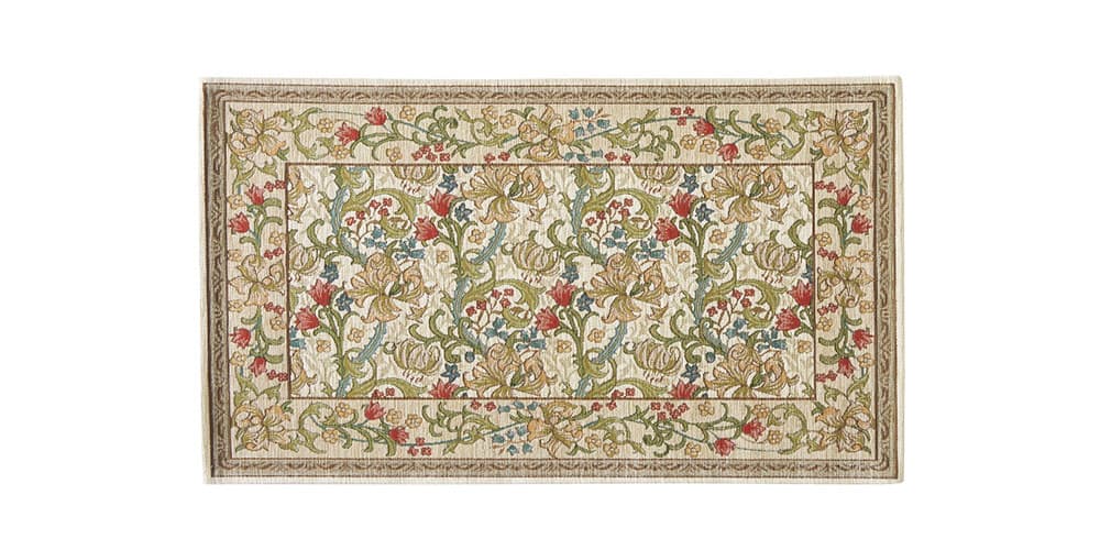 マット「「ゴールデンリリーマイナー」アイボリーの45ｘ75cm