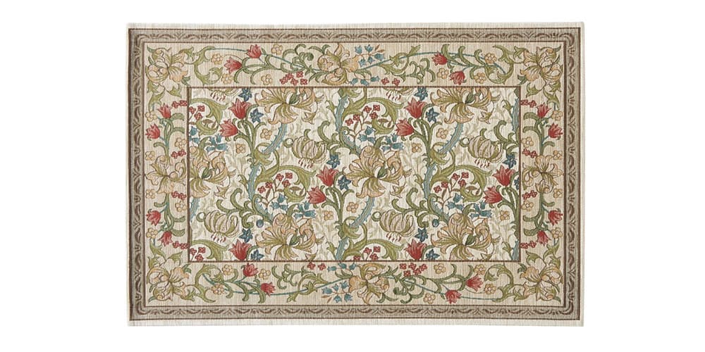 マット「ゴールデンリリーマイナー」アイボリーの60ｘ90cm