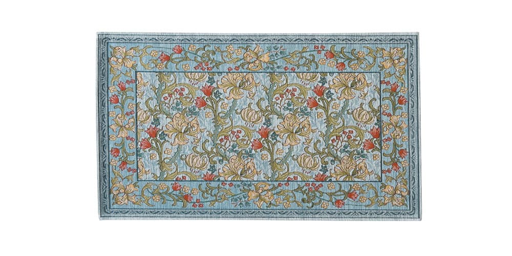 マット「「ゴールデンリリーマイナー」ブルーの45ｘ75cm