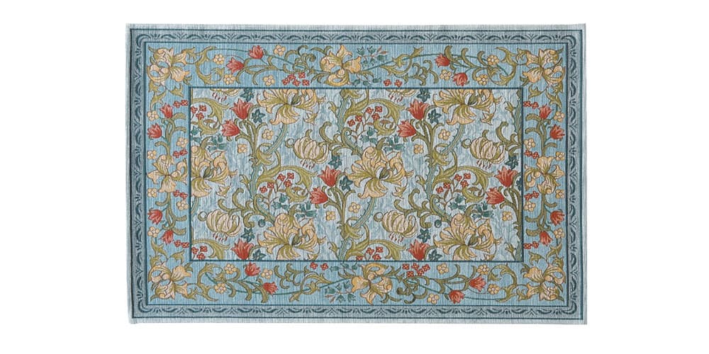 マット「ゴールデンリリーマイナー」ブルーの60ｘ90cm