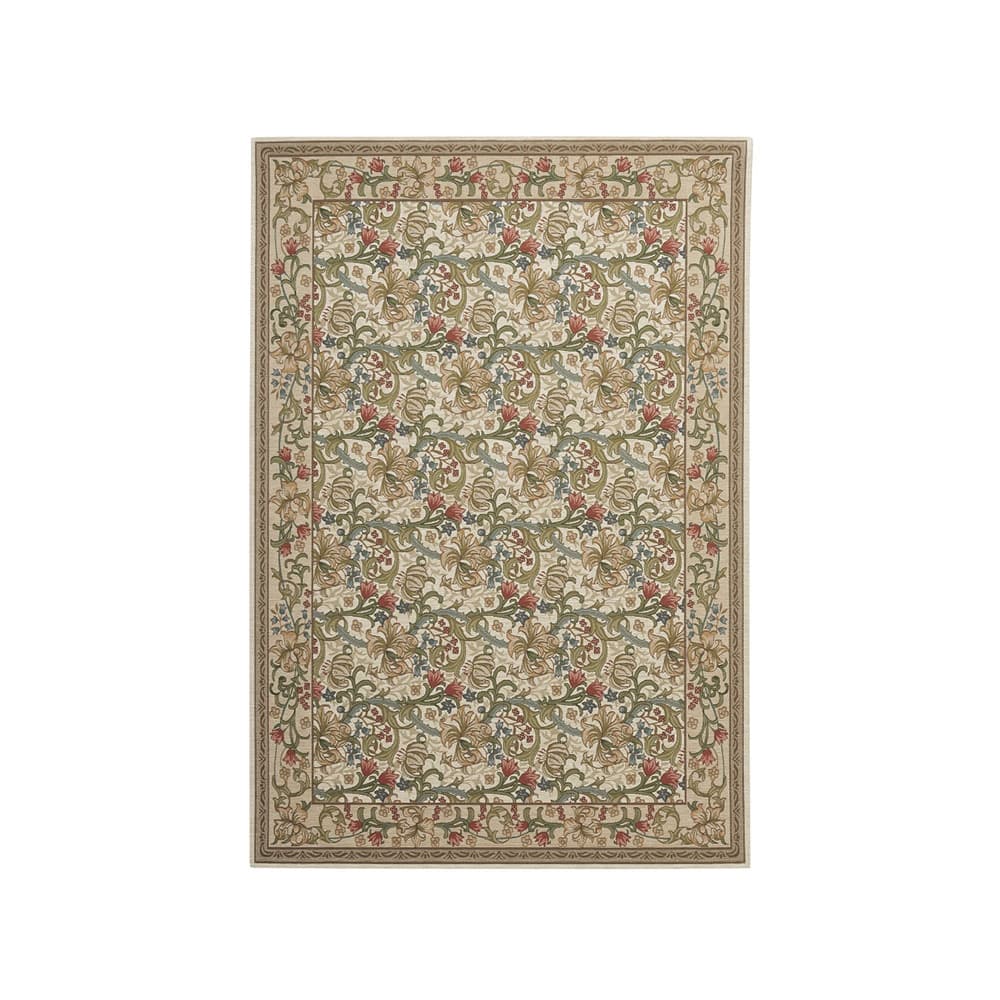 ラグ「ゴールデンリリーマイナー」アイボリーの140ｘ200cm