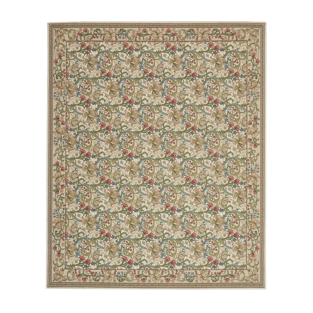 ラグ「ゴールデンリリーマイナー」アイボリーの200ｘ240cm